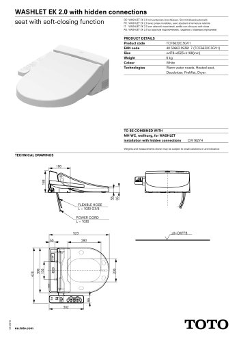 WASHLET EK 2.0 with hidden connections