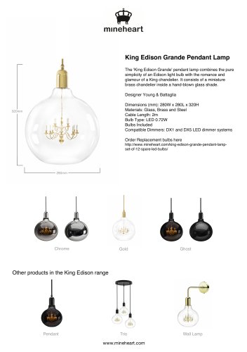 King Edison Grande Pendant Lamp