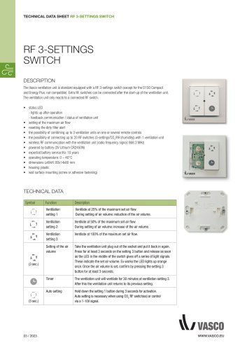 RF 3-SETTINGS SWITCH