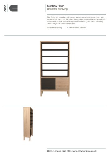 Ballet tall shelving