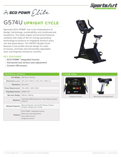 G574U UPRIGHT CYCLE