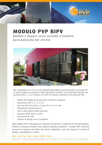 Modulo PVP BIPV