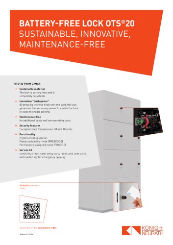 BATTERY-FREE LOCK OTS &reg; 20