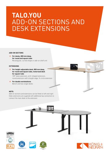 TALO.YOU ADD-ON SECTIONS AND DESK EXTENSIONS