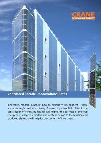 Ventilated Facade Photovoltaic Plates