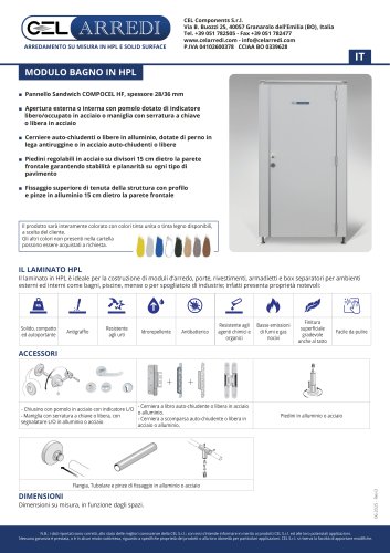 Modulo bagno - struttura in pannello sandwich