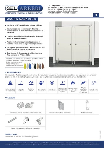 Modulo bagno tubolare - accessori in alluminio
