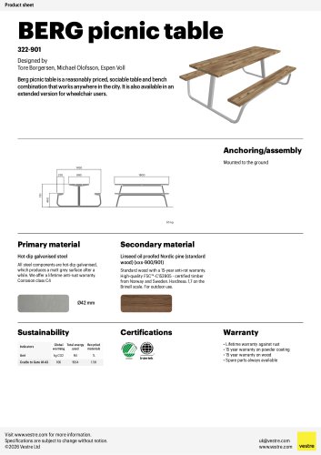 BERG picnic table
