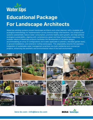 Architects Package using BERA WaterUps