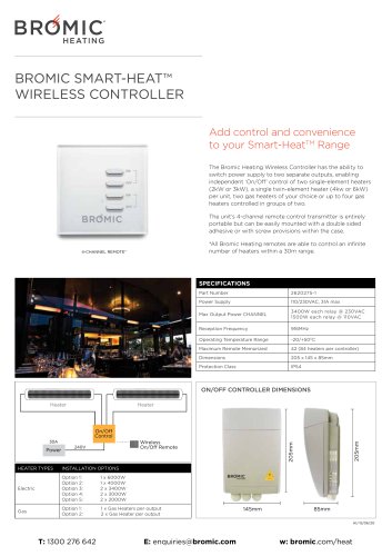 BROMIC SMART-HEAT™ WIRELESS CONTROLLER