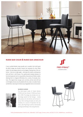 rubie bar chair & rubie bar armchair