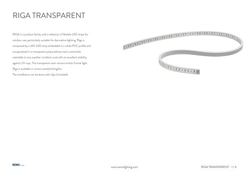 RIGA TRANSPARENT TECHNICAL SHEET