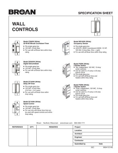 WALL CONTROLS