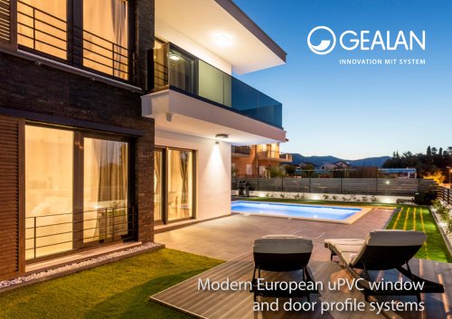Modern European uPVC window and door profile systems